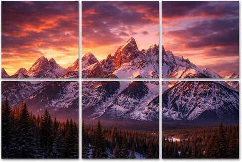 8 Pack Art Acoustic Panels Sound Absorbing Moraine Lake Majestic Rocky Mountains Crystal Clear Water Pine Trees Decorative Soundproof Wall Panels Self Adhesive for Home Recording Studios 48"x32" in Kuwait