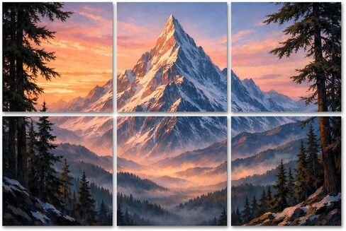 8 Pack Art Acoustic Panels Sound Absorbing Moraine Lake Majestic Rocky Mountains Crystal Clear Water Pine Trees Decorative Soundproof Wall Panels Self Adhesive for Home Recording Studios 48"x32" in Kuwait