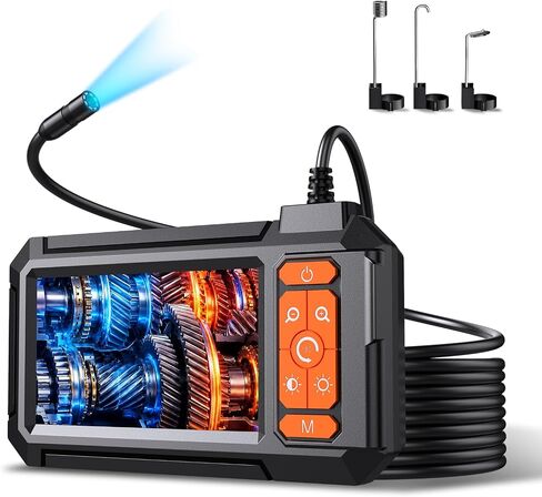 Pipe Inspection Camera,Automotive Inspection Tools, Suitable for inspecting Kitchen Drain Pipes and Servicing air Conditioning Units (Black, 16.5 feet) in Kuwait