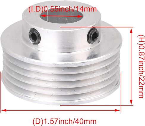 6 Teeth Outer Diameter 40mm Inner Hole 14mm PJ Belt Pulley for Motor Shaft Mini Table Electric Machines in Kuwait