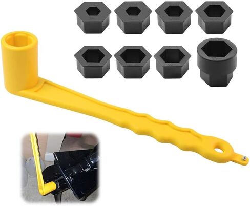 91-859046Q4 Universal Prop Wrench Kit W/Multiple Sockets Fits Mercury/Mercruiser/Alpha, Floating Boat Propeller Wrench for 1-1/16" Nuts, Propeller Wrench, Prop Tool for Outboards & Stern Drives,Yellow in Saudi Arabia