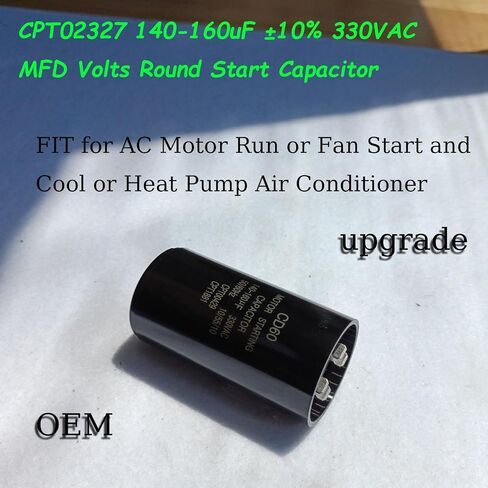 CPT02327 135-162 MFD 330 VAC Start Capacitor Replacement for Trane CPT02327, CPT-2327 in Kuwait