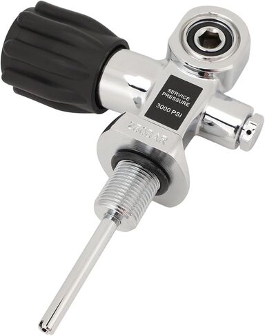 الغوص صمام أسطواني G3/4 DIN نير الاستخدام المزدوج 250 بار مطلي بالكروم النحاس خزان الغوص صمام اسطوانة للغوص والغطس in Kuwait
