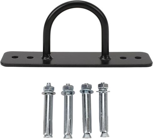 HERCHR 300KG/661LBS Battle Ropes Anchor, Heavy Duty Iron Wall Ceiling Mount Anchor Bracket, Stable Secure Anchor Hook with Expansion Bolts, Fitness Suspension Anchor for Rope in Kuwait