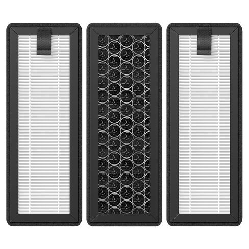3Pcs HEPA & Activated Carbon Air Filter for Bambu Lab P2S/X2D 3D Printer, Dual-Layer Filtration 3D Printer P2S Filter Replacement for VOCs, PM2.5, Ultrafine Particles & Odor Control in Kuwait