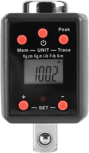 1/2" Drive 10-200Nm Digital Torque Wrench Adaptor with 1/4" & 3/8" Socket Adapter in Kuwait