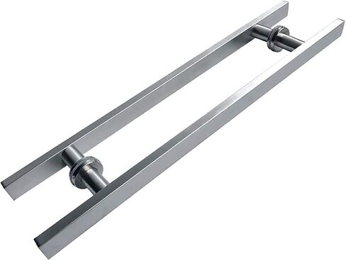 ty Stainless Steel Push Pull Door Handle Square Tube Design for Wooden Doors Durable 1200x800mm Commercial Grade Hardware in Saudi Arabia
