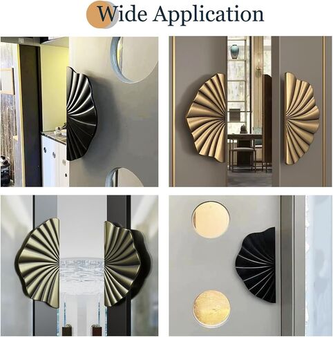 Scallop Shape Push Pull Door Handles - Solid Aluminum Alloy for Glass Doors, Durable for Commercial Use - Perfect for Hotels & Clubs in Saudi Arabia