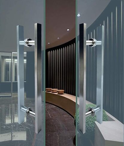 ty Stainless Steel Push Pull Door Handle Square Tube Design for Wooden Doors 1000x700mm Durable and Stylish Door Hardware Ideal for Home and Commercial Use in Saudi Arabia