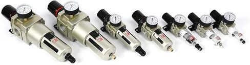 1/2 "NPT/G منظم فلتر الهواء المضغوط على الظهر كومبو استنزاف شبه تلقائي 5 مقياس مرشح وقوس AW4000-N04A | AW4000-N04 in Kuwait