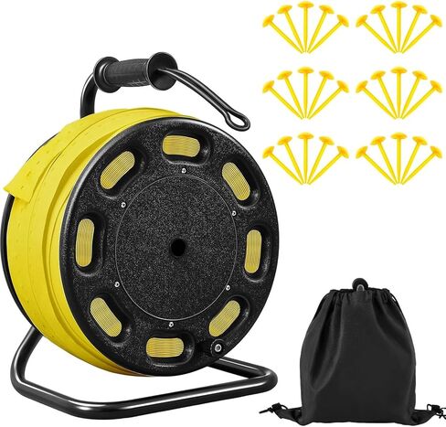 شريط SHIMEAOO SOCCER TABER TAPE 328 قدمًا متماسكًا لبرنامج Sport Pitches Portable Court Targing Kit لـ Beach Callball Football Basking Boundary Linary for Outdoor Outdoor in Kuwait