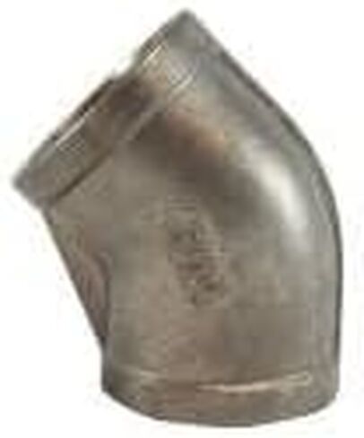 MIDLAND INDUSTRIES 62187 كوع 45 درجة، 1-1/2 بوصة أنثى NPT x 1-1/2 بوصة أنثى NPT، فولاذ مقاوم للصدأ، 150 رطل in Kuwait