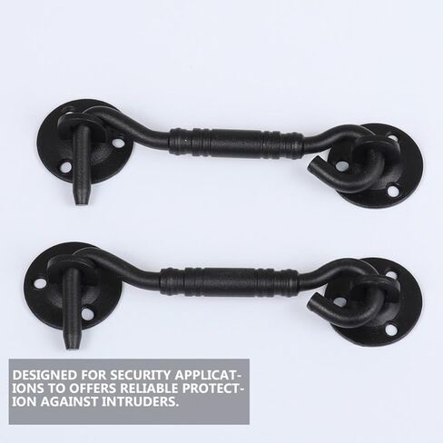 Sewroro Stainless Steel Hook Latch Lock Sliding Barn Door Latch Safety Window Lock Sturdy for Home and Outdoor Use in Kuwait