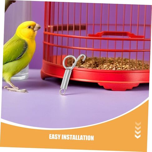 30 قطعة من خطافات مزلاج الباب الزنبركية لأقفاص الحيوانات الأليفة من NUOBESTY - خطافات زنبركية معدنية للأرانب والطيور والكلاب والقطط والقوارض لتثبيت باب القفص في موائل الدواجن والحيوانات الصغيرة in Saudi Arabia
