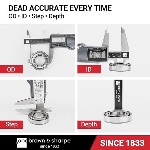 Brown & Sharpe 6" Digital Caliper, IP67 Stainless Steel, Large LCD Display, Locking Screw, ABS/DIFF Measurement, Inch & Millimeter Conversion, High-Contrast Readings in Kuwait