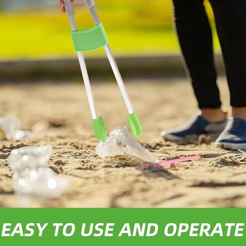 Luxshiny Outdoor Trash Grabber Tool with Long Handle Waste Picker for Litter Collection Portable Green Small Grabber for Sanitation and Cleanup Random Random Color in Kuwait