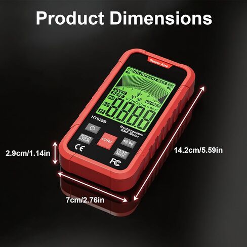 جهاز قياس وكاشف EMF 3 في 1، جهاز اختبار RF EF MF محمول قابل لإعادة الشحن مع إنذار الصوت والضوء، لإشارة WiFi المنزلية والإلكترونيات in Kuwait