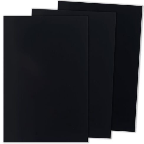 Black Plastic Sheet 12x8“, 1/8" Thick Rigid PVC, Pack of 3 by Mujoiny Panel Board for Signage Display Industrial DIY Crafts in Kuwait