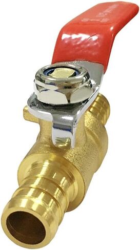 قطعتان من صمامات الكرة PEX من Joywayus، صمام إغلاق كامل المنفذ من النحاس PEX مقاس 1/2 بوصة، ربع دورة ساخن (أحمر) بارد (أزرق) من إيقاف المياه in Kuwait