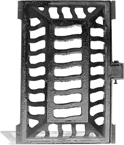Black Square Cast Iron Manhole Cover with Bolted Base, Anti-Theft, for Drainage, Patios, Concrete Walkways, Sewers, Gardens, Farm (45x75x18cm/18x30x7in) in Kuwait