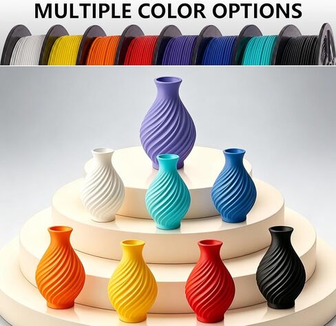 PLA Filament 1.75mm, 8 Rolls*250g 3D Printer Filament Bundle for Beginners | Vacuum Sealed, Low Warping, Assorted 8 Colors, Neatly Wound, Smooth Printing for Beginners in Kuwait