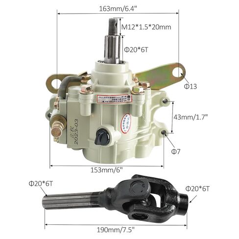 Forward Reverse Gear Box Transmission Kit with 16.7in Drive Shaft Differential Case for 110cc–150cc Horizontal Engine ATV Go Kart Buggy Quad Shaft Drive System Replacement in Kuwait