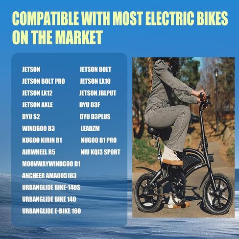 حزمة بطارية Jetson الكهربائية 36V 6Ah 216Wh / لـ Jetson Bolt Pro وBYU E-Bike متوافقة مع محركات 100W-350W، والسكوتر الإلكتروني، والدراجات الترابية الكهربائية، وتخزين الطاقة الشمسية (6Ah) in Kuwait