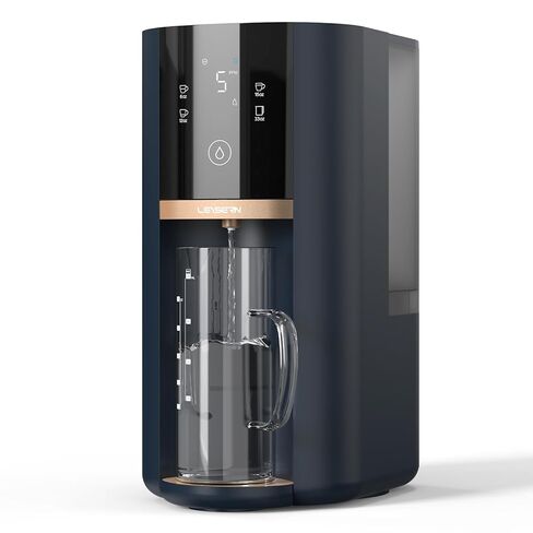 Leysern Reverse Osmosis Water Filter Countertop, No Installation Required, 7-Stage RO Filtration with UV and Remineralization, Water Purifier with TDS Monitor, 360° Swivel Base, NSF/ANSI 372 Certified in Kuwait