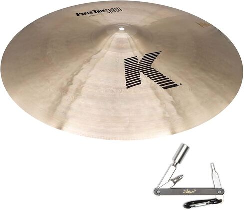 Zildjian K2822 22 بوصة K Paper Thin Crash Cymbal - لمسة نهائية تقليدية مع ZKEY in Kuwait