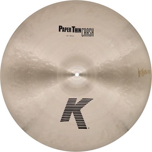 Zildjian K2822 22 بوصة K Paper Thin Crash Cymbal - لمسة نهائية تقليدية مع ZKEY in Kuwait