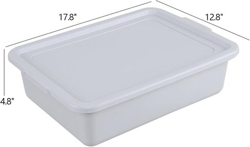 Zopnny 3 Pack Bus Tubs Commercial, 13 L Meat Tubs with Lids, Grey | Restaurant Dish Tub, Food Grade in Kuwait