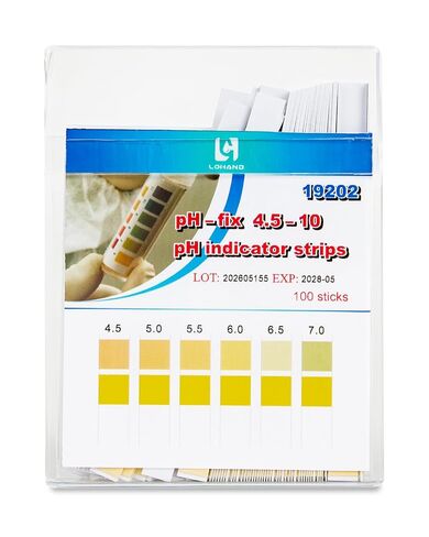 LOHAND pH Test Strips, Fast&Accurate Read, 100 Strips, pH 4.5-10 Acid Alkaline Test Strip Paper for Saliva/Urine/Spa/Swimming Pool/Beverages/Cosmetics/Home Usage Water in Kuwait
