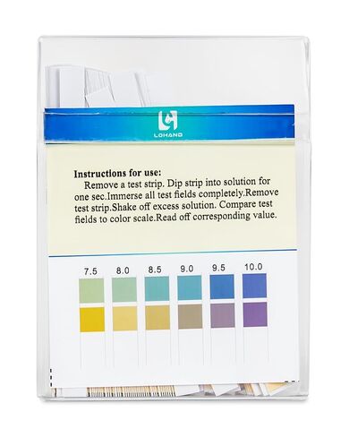 LOHAND pH Test Strips, Fast&Accurate Read, 100 Strips, pH 4.5-10 Acid Alkaline Test Strip Paper for Saliva/Urine/Spa/Swimming Pool/Beverages/Cosmetics/Home Usage Water in Kuwait