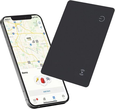 Reyke Slim Wallet Tracker Card, Rechargeable, Works with Apple Find My | IP68 Waterproof Tracking Card For Wallets, Phones, Passports And Luggage Tags, Up To 5 Months Per Charge, iOS Only in Saudi Arabia