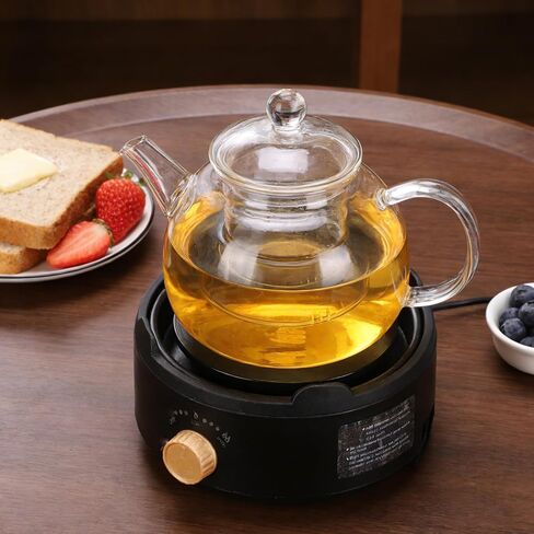 Glass Tea Maker Hot Plate, 500W Fast Heating Compact Electric Stove with Auto Shut Off, for Ceramic Glass Kettle (US Plug 110V) in Kuwait