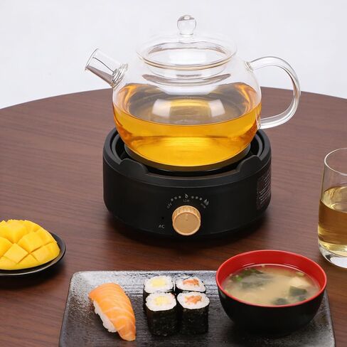 Glass Tea Maker Hot Plate, 500W Fast Heating Compact Electric Stove with Auto Shut Off, for Ceramic Glass Kettle (US Plug 110V) in Kuwait