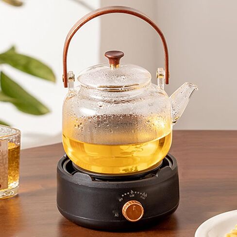 Glass Tea Maker Hot Plate, 500W Fast Heating Compact Electric Stove with Auto Shut Off, for Ceramic Glass Kettle (US Plug 110V) in Kuwait
