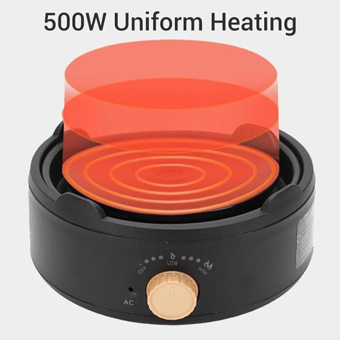Glass Tea Maker Hot Plate, 500W Fast Heating Compact Electric Stove with Auto Shut Off, for Ceramic Glass Kettle (US Plug 110V) in Kuwait