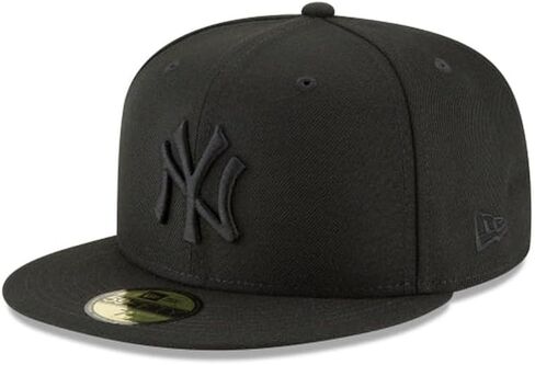 New Era MLB 59FIFTY New York Yankees Black on Black Authentic Collection Fitted On Field Baseball Cap Hat in Kuwait