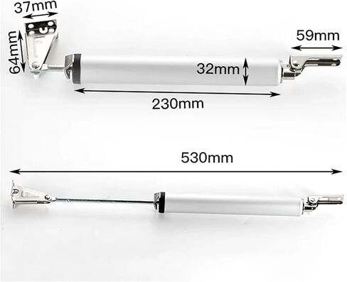 Aluminum Alloy Door Soft Close 35KG Positioning Metal Closer Closers Furniture Hardware(Silver) in Kuwait