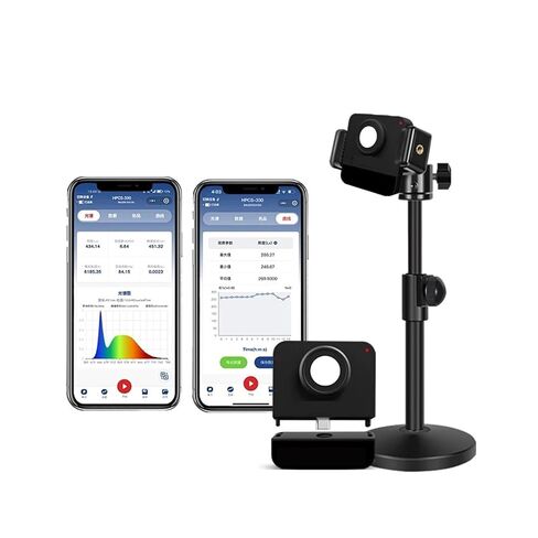 مقياس الطيف المحمول HPCS330P PPFD PAR DLI متر وميض اختبار لوكس CCT تستر 350-800nm ​​محلل طيف المختبر لمصابيح LED المتنامية حساسية عالية، خطأ منخفض in Kuwait
