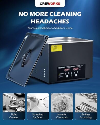15L Ultrasonic Cleaner with Degas Mode & 34 fl oz Ultrasonic Cleaning Solution 1:10 Dilution in Kuwait
