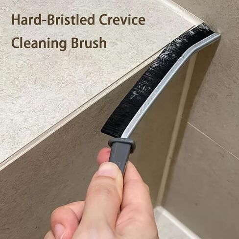 Hard-Bristled Grout Scrubber Brush for Tile Grout Cleaning, Bathroom Floor | Stiff bristles, Ergonomic grip, Angled head, Durable build, Compact size, Versatile use in Kuwait