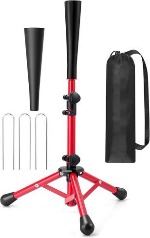 20.5 to 30.2 Inches Baseball Tee for Kids, Portable Stable Tanner Tee, Softball Tee for Batting and Hitting, Batting Tees for Baseball with Carry Bag, Baseball Training Equipment for Kids/Youths in Kuwait