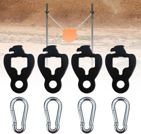 Highwild T-Post Target Hanger (Bald Eagle Style) | AR500 Targets Hanging Chain with S-Hook in Kuwait