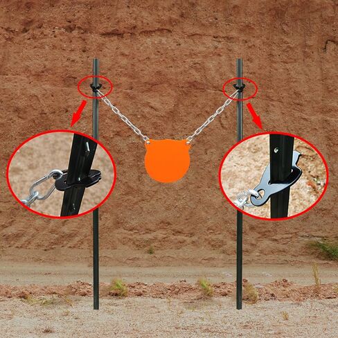 Highwild T-Post Target Hanger (Bald Eagle Style) | AR500 Targets Hanging Chain with S-Hook in Kuwait