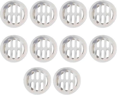Dpofirs Stainless Steel Floor Drain Covers, Round Balcony Rooftop Grating Lid Anti Clogging, Quick Installation Adjustable Angle Flat Cover for Outdoor Drainage Bathroom Kitchen, 10Pcs in Kuwait