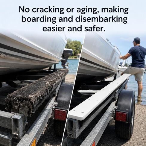 4 Pcs 3"x48" HDPE Boat Trailer Bunk Slides: Heavy Duty Glide Boards for Full Support, Smooth & Safe Glide Bunk for Loading or Launching in Kuwait