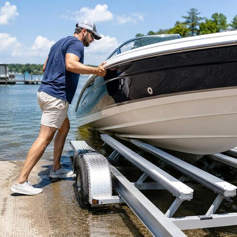 4 Pcs 3"x48" HDPE Boat Trailer Bunk Slides: Heavy Duty Glide Boards for Full Support, Smooth & Safe Glide Bunk for Loading or Launching in Kuwait
