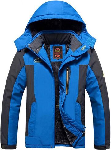 Waterproof Ski Coat/Warm Parka Coat 2020 New Men's Ski Suit Brands Windproof Waterproof Thicken Warm Snow Coat Winter Skiing and Snowboarding Jacket and Pants Set Mountain Ski Fleece Jacket Coat in Kuwait